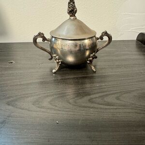Vintage Victorian Style Silver Plated Sugar Bowl With Lid
